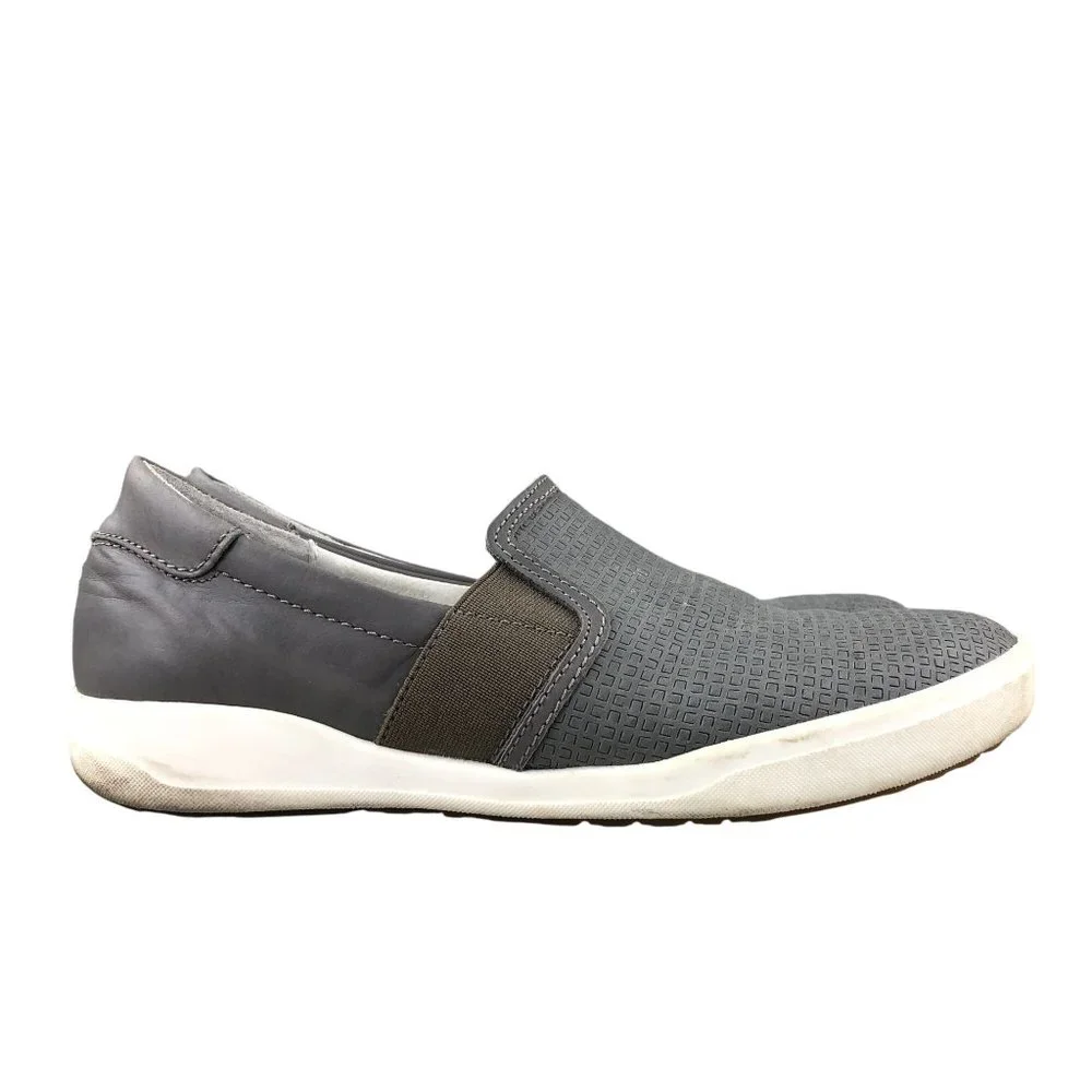 Josef Seibel Women's Size 39 (8-8.5) Sina 39 Grey Leather Slip On Sneakers